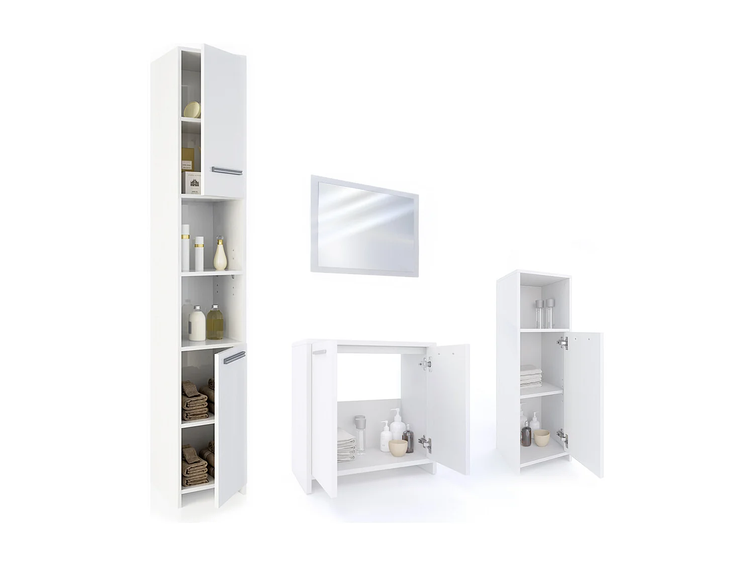 Meubles bain blanc 58x33x60 kiko