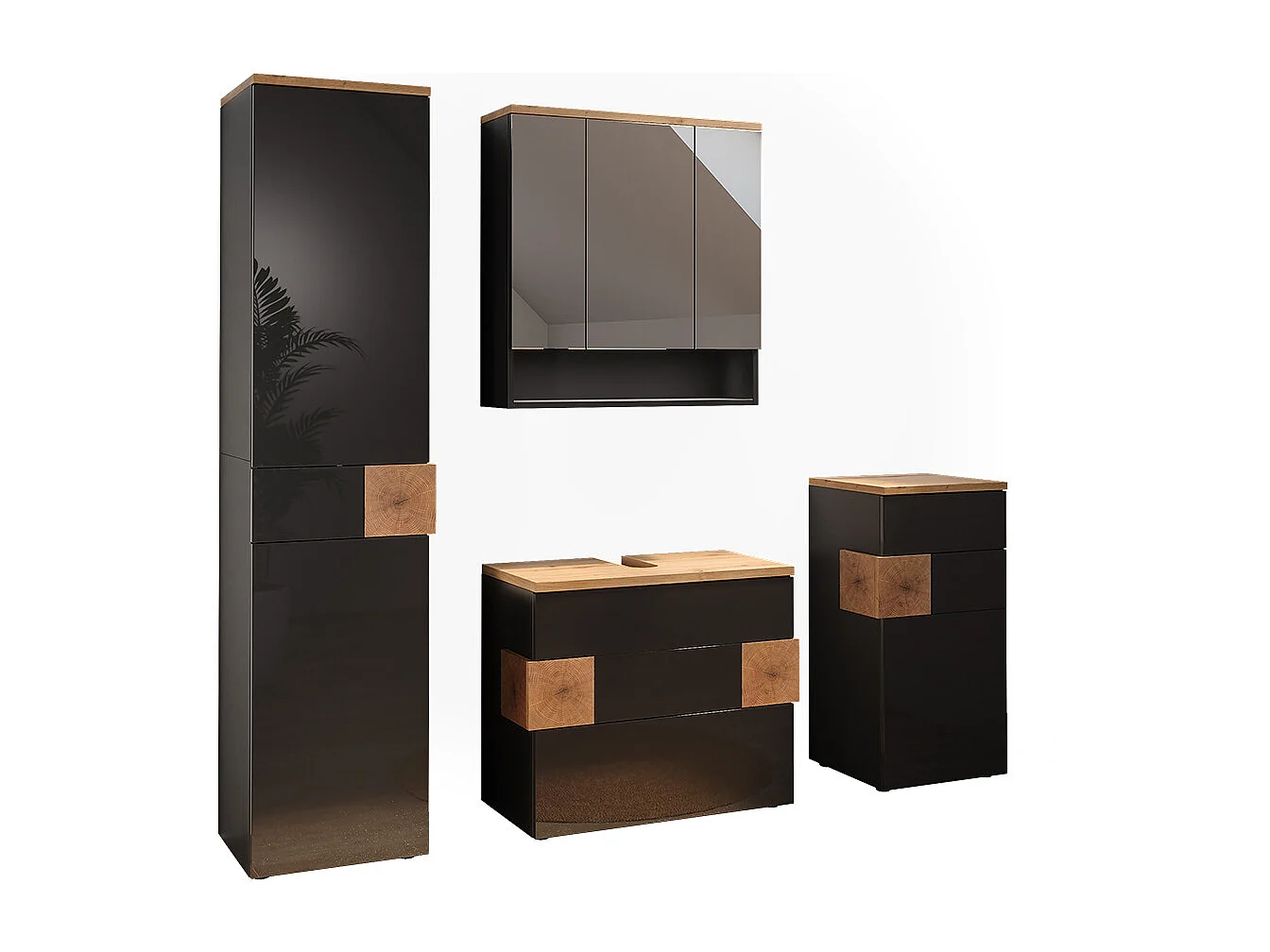 Meubles bain anthracite 70x37x64.5 eden