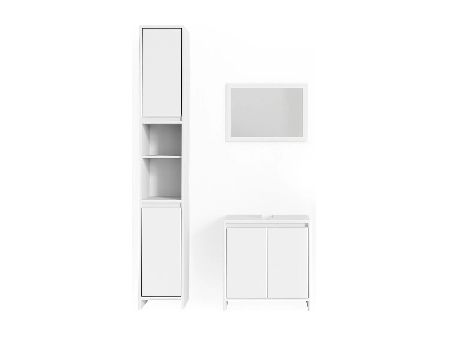 Conjunto de muebles de baño blanco 58x33x60 emma