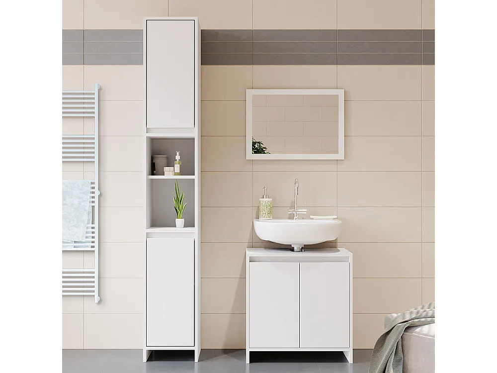 Conjunto de muebles de baño blanco 58x33x60 emma