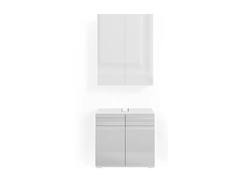 Conjunto de muebles de baño blanco alto brillo 56x34x60 fredd
