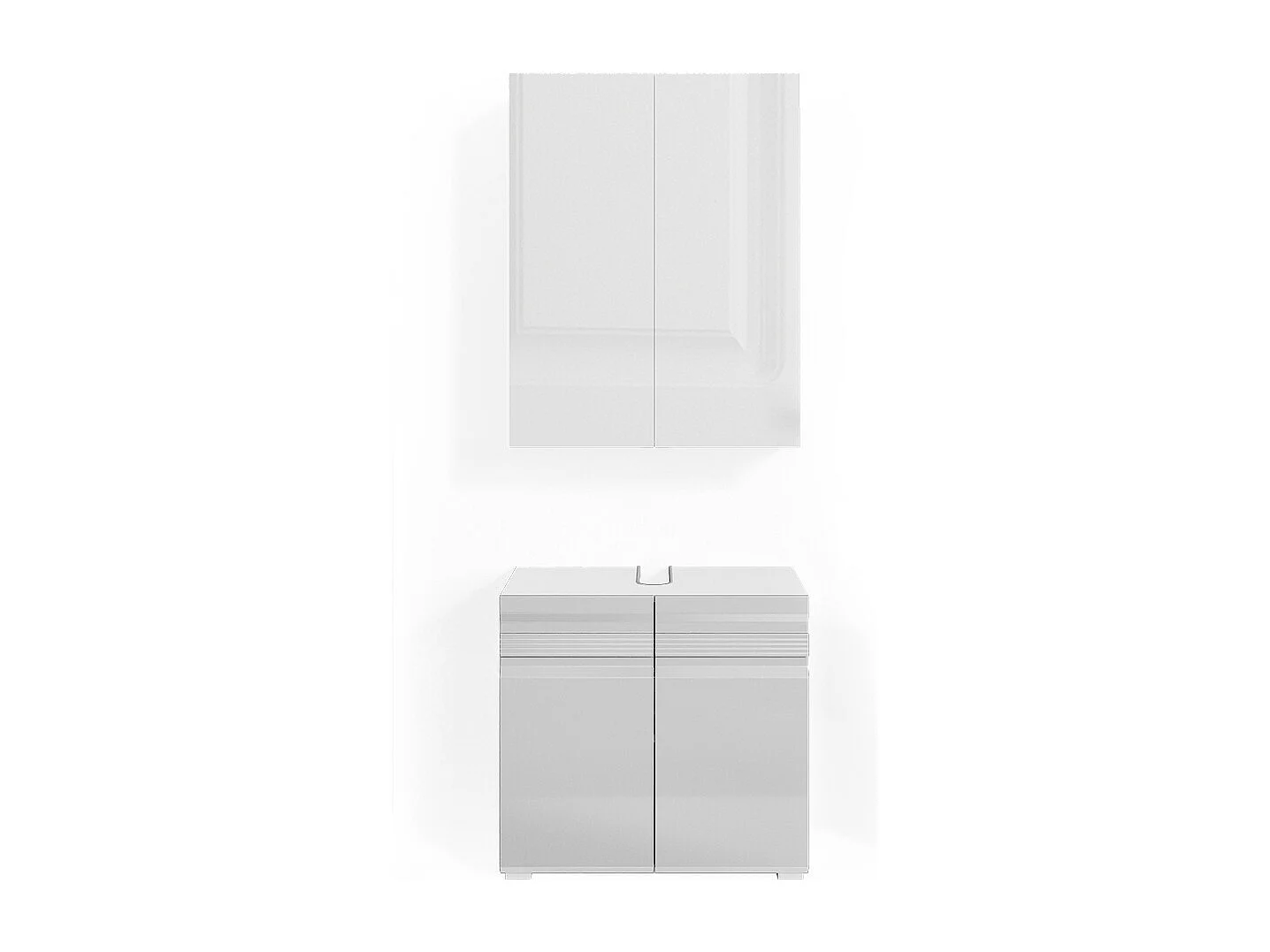 Conjunto de muebles de baño blanco alto brillo 56x34x60 fredd