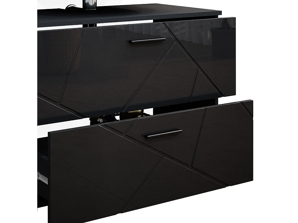 Badmöbel-Set anthrazit hochglanz 80x41x58 irma