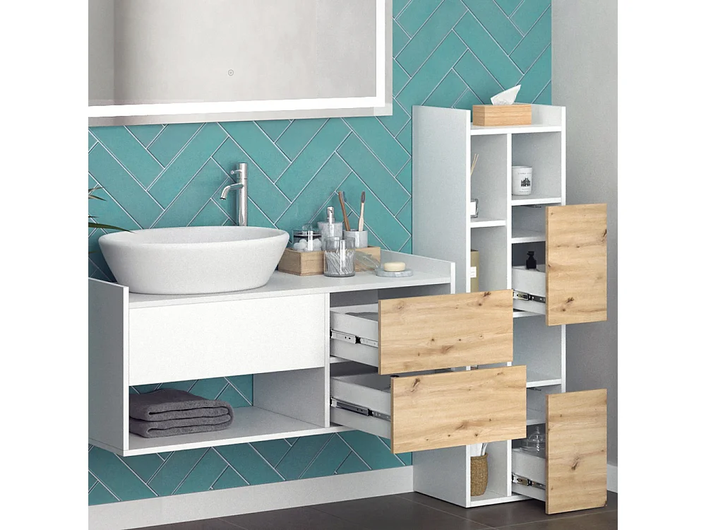 Badmöbel-Set weiß 105x43x45 alf