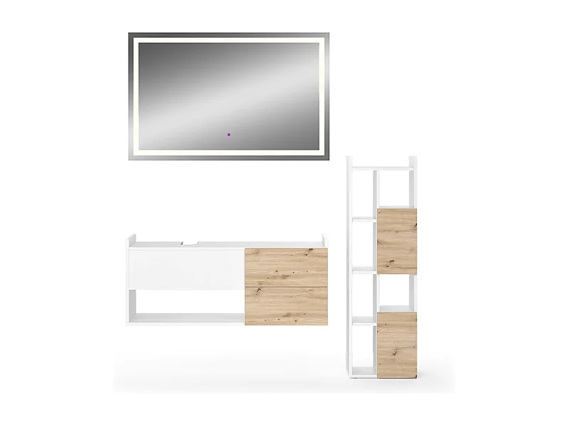 Set di mobili da bagno bianco 105x43x45 alf