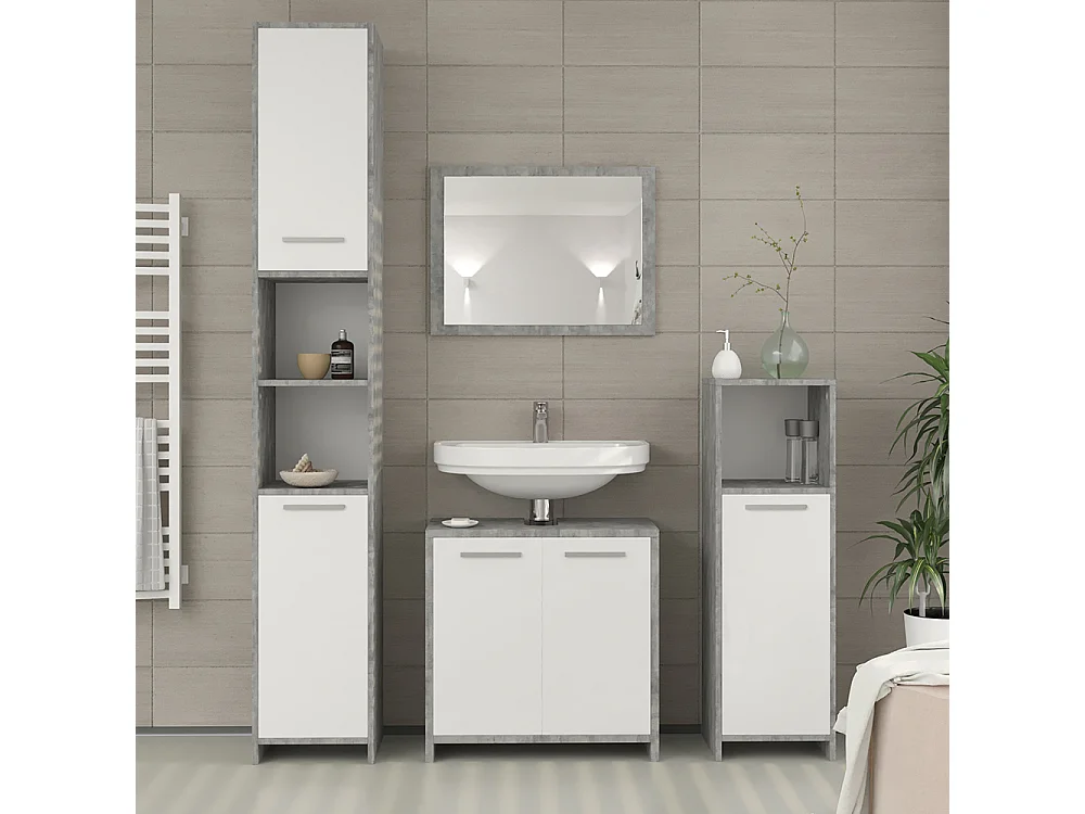 Conjunto de muebles de baño hormigón 58x33x60 kiko