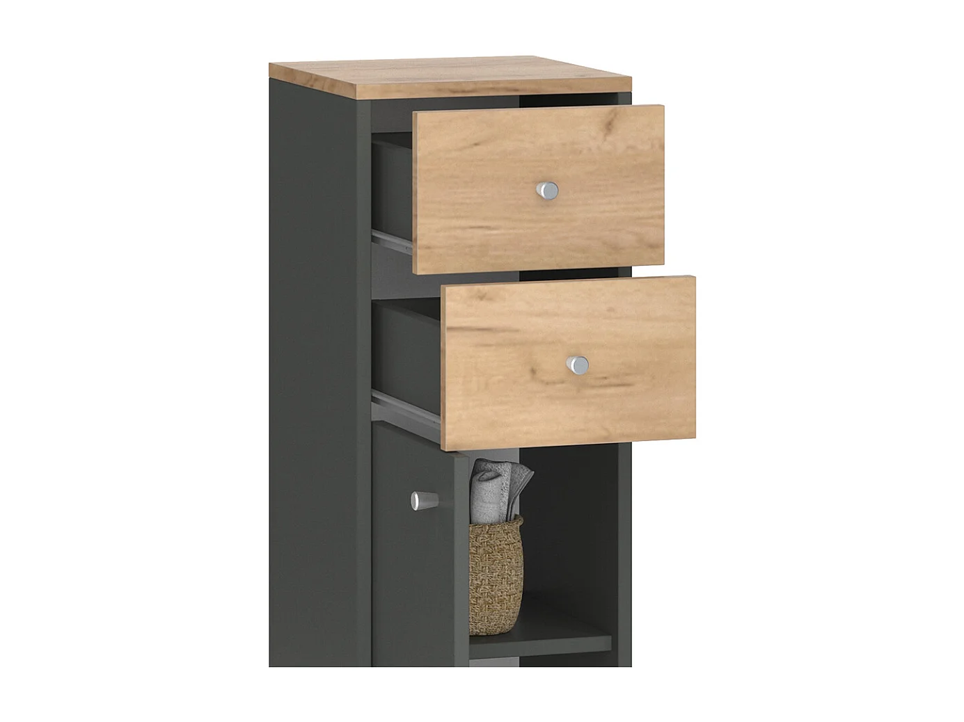 Meubles bain anthracite 62x32x54 senyo