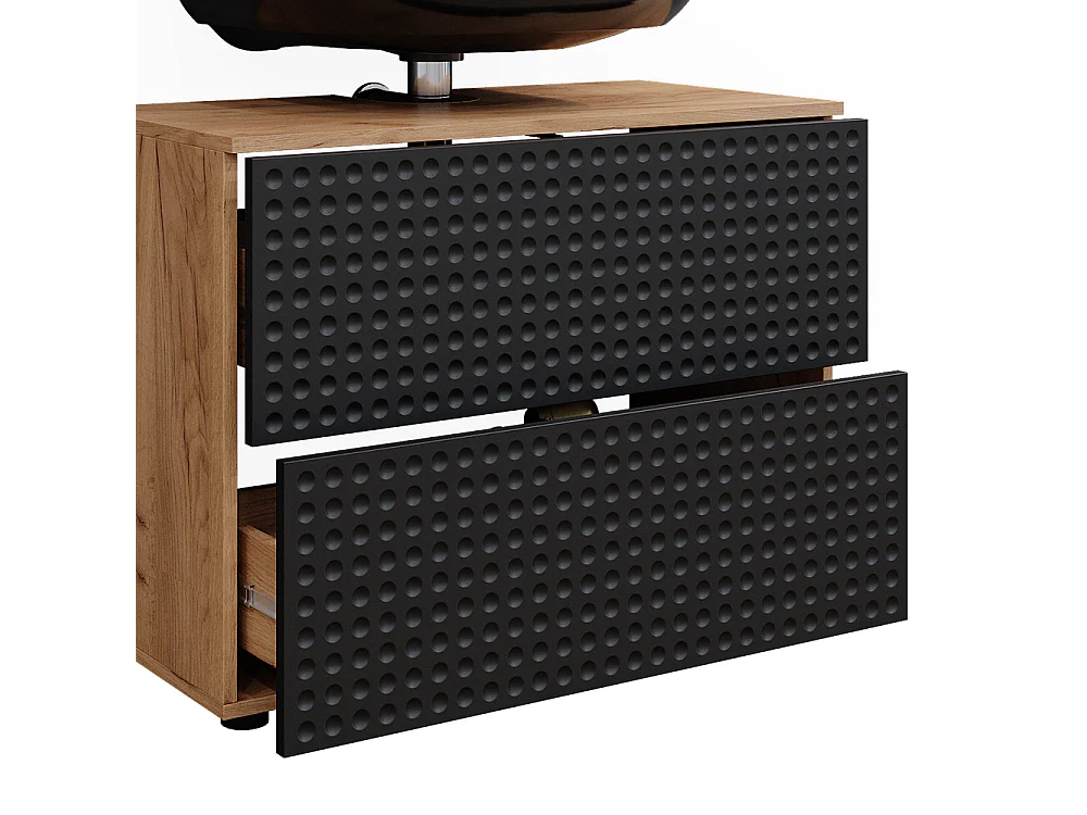 Meubles bain anthracite à pois 80x41x58.6 irma