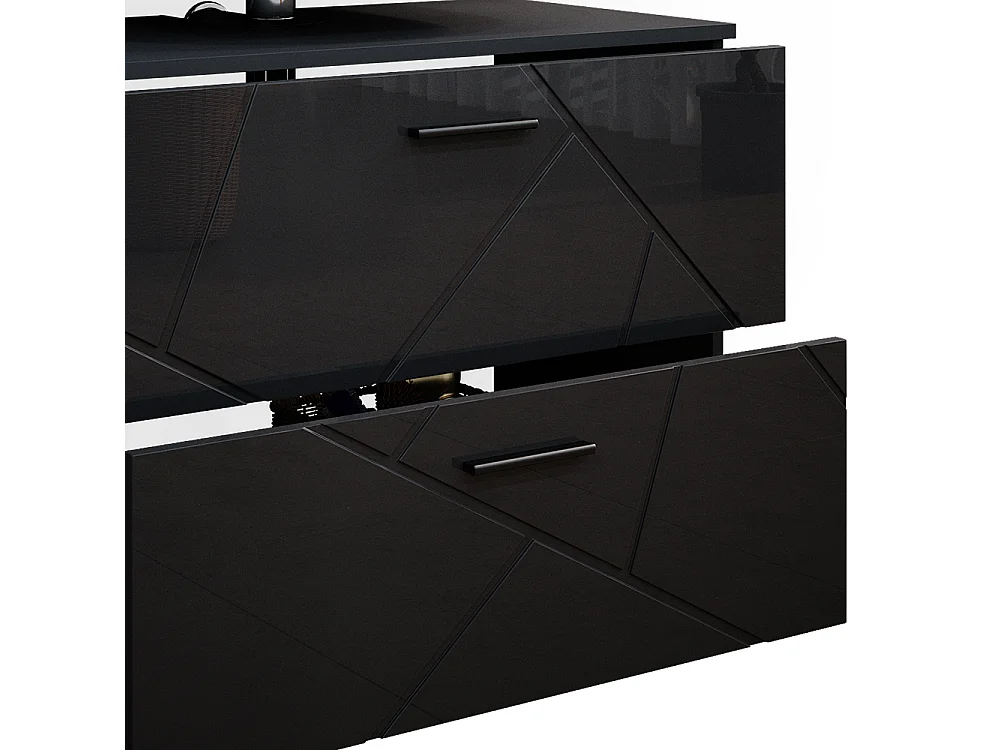 Meubles bain anthracite haute brillance 80x41x58.6 irma