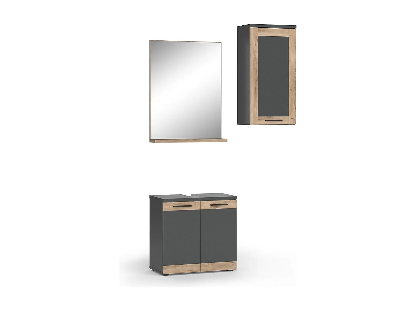 Set di mobili da bagno antracite 60x34.3x59.1 niko