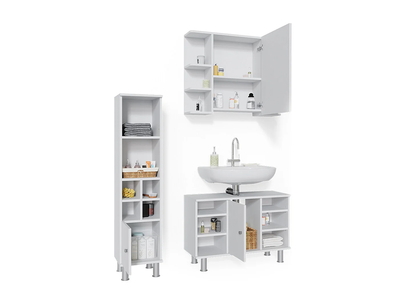 Meubles bain blanc 60x32x54 fynn