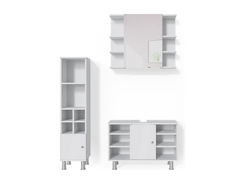 Badmöbel-Set weiß 60x32x54 fynn