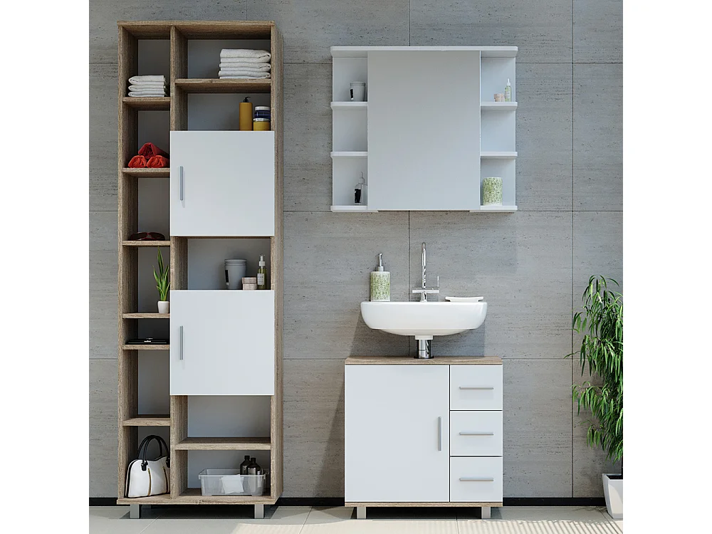 Set mobili bagno sonoma 60x33x60.8 ilias