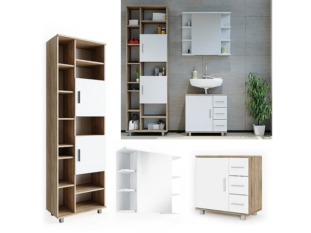 Meubles bain sonoma 60x33x60.8 ilias