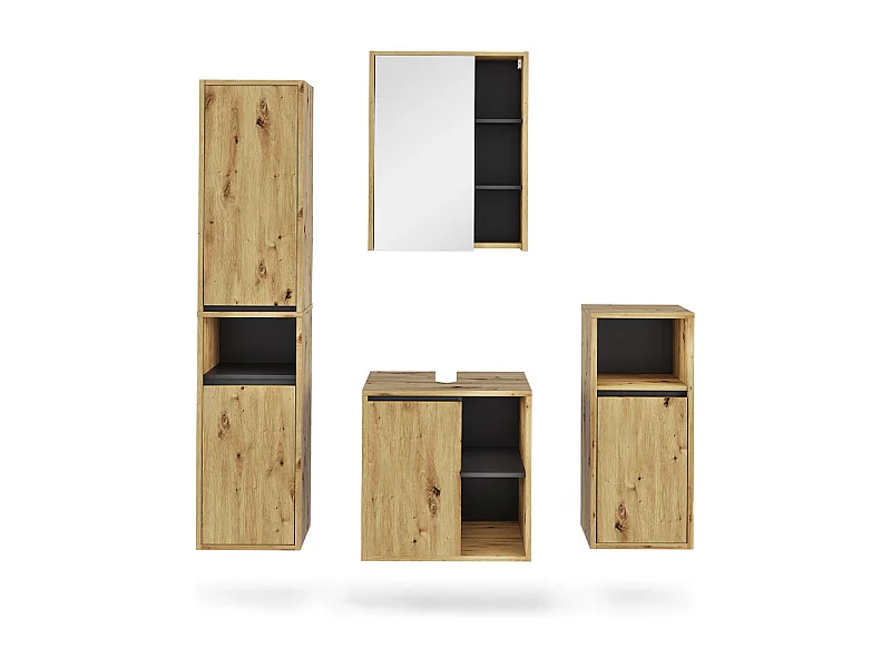 Badmöbel-Set artisan/grau 60x45.5x60 viola