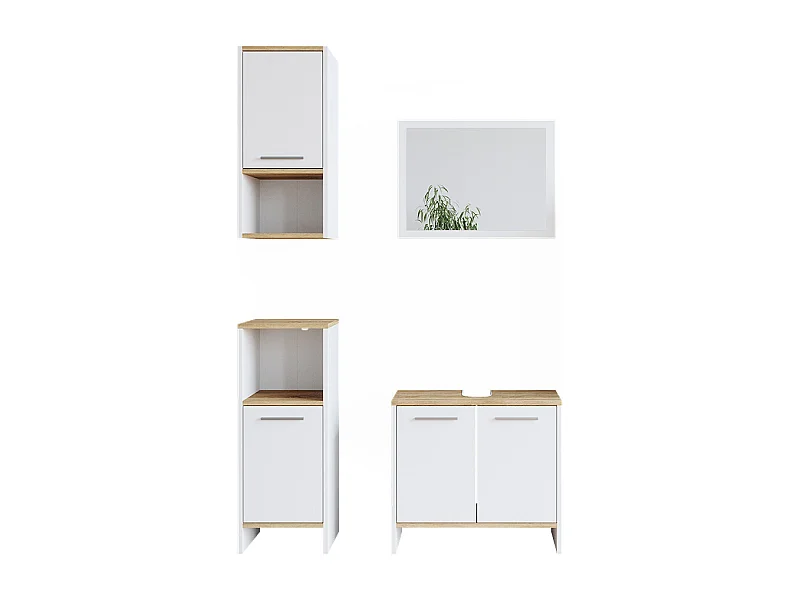 Badmöbel-Set weiß 60x28x82 elvio
