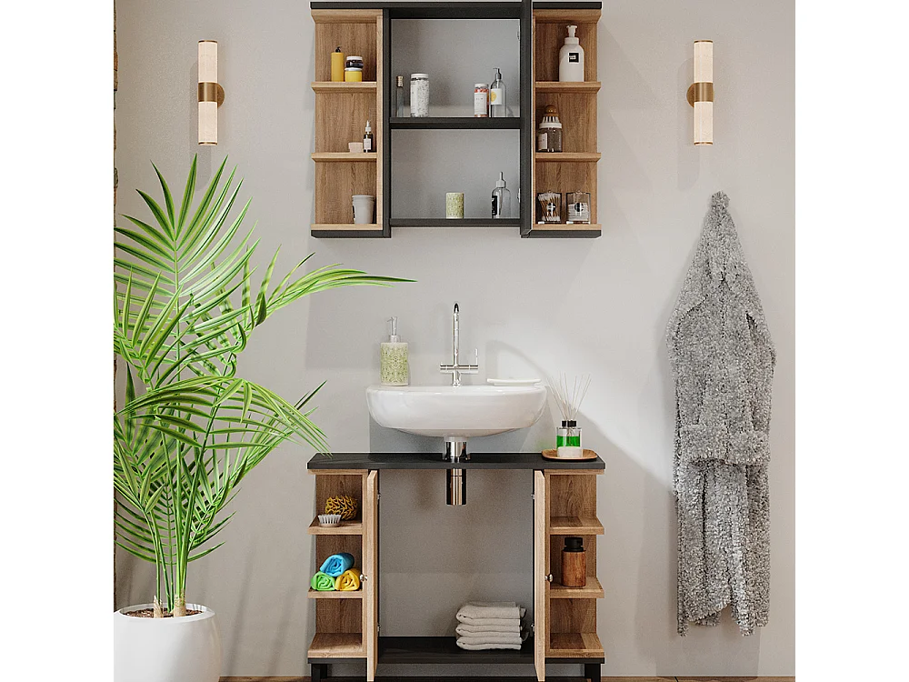 Meubles bain sonoma 79.6x32x64 aquis