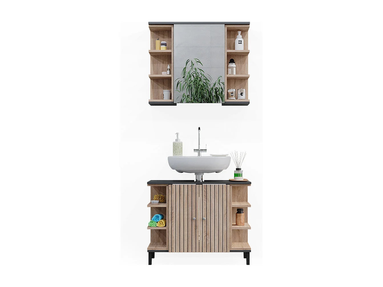 Meubles bain sonoma 79.6x32x64 aquis