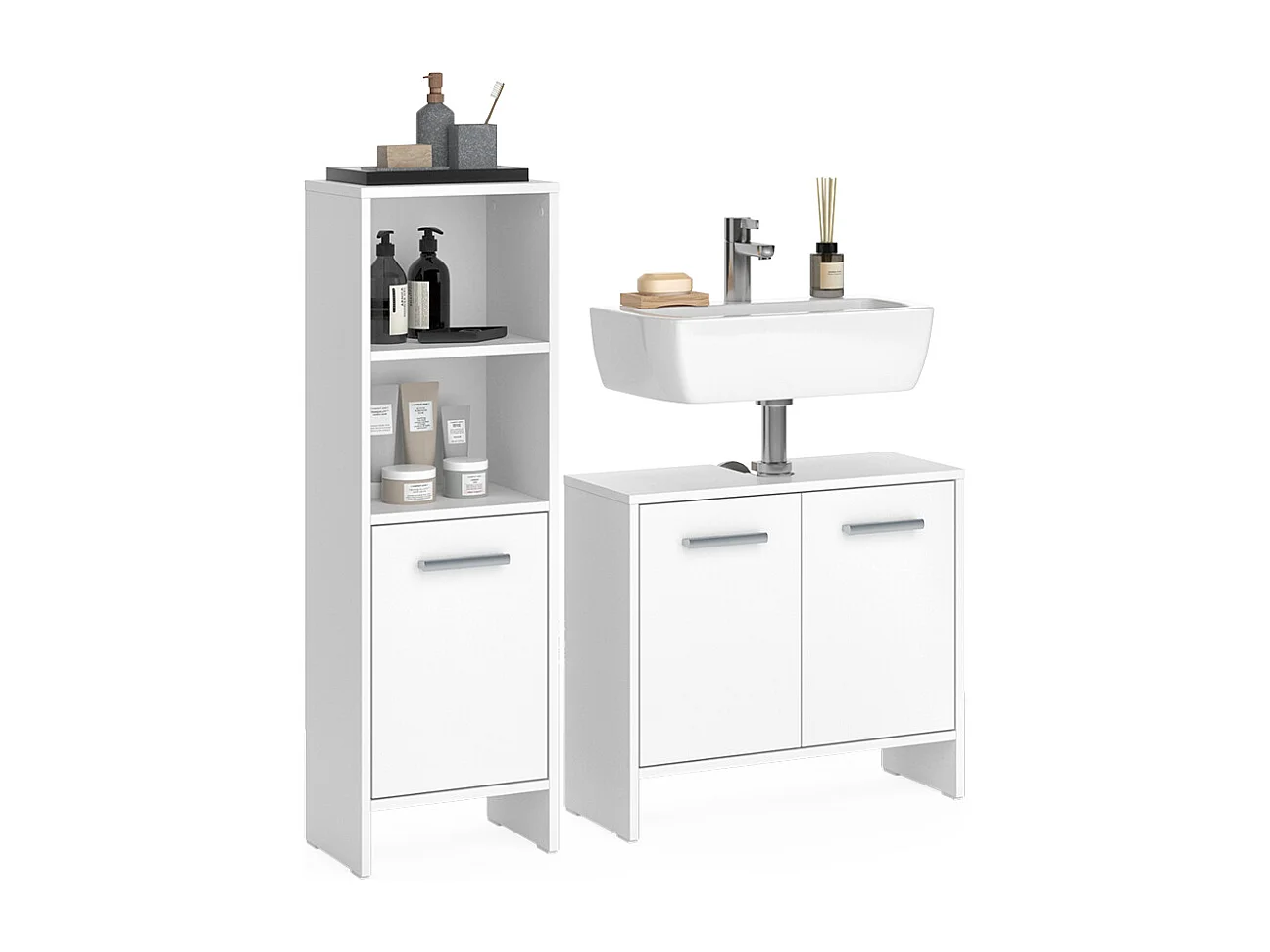 Set di mobili da bagno bianco 63.8x26.3x57 karli