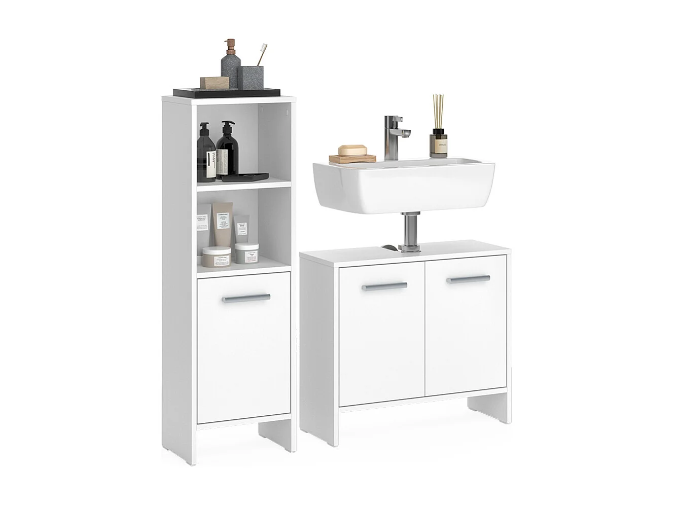 Meubles bain blanc 63.8x26.3x57 karli