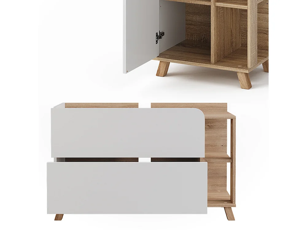 Meubles bain sonoma/blanc 100x35x65 karen