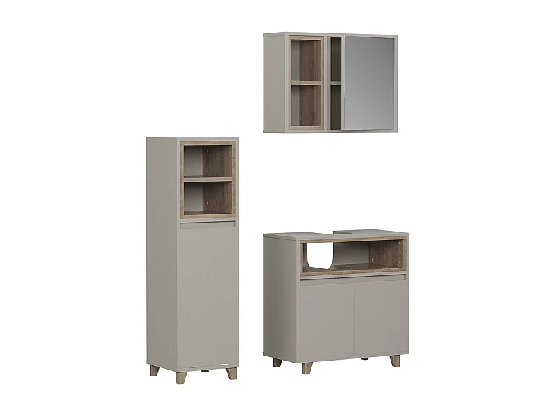 Meubles bain grège 60x30x61 elnor