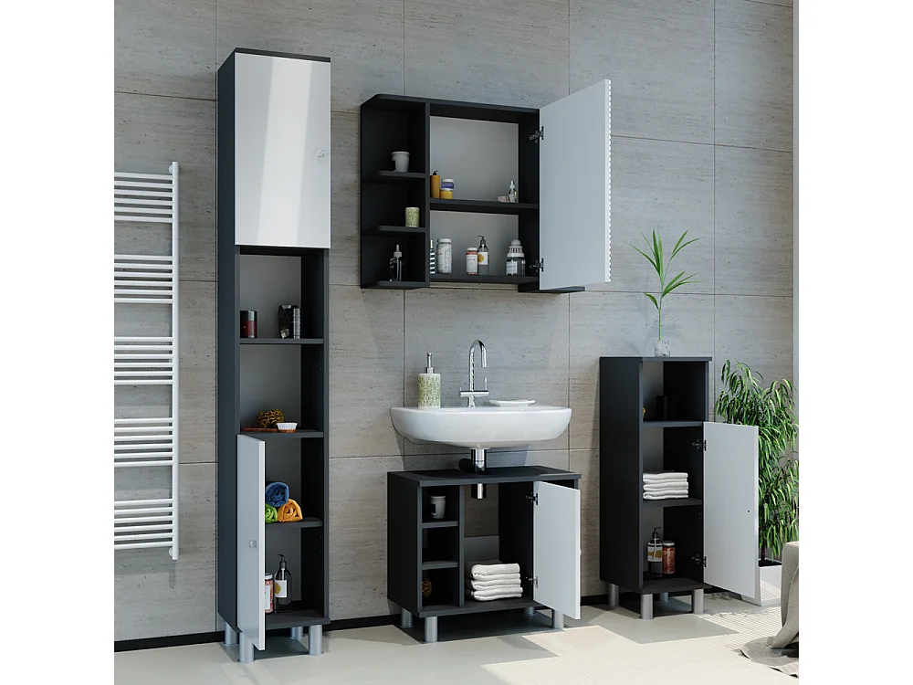 Meubles bain anthracite 60x32x54 fynn