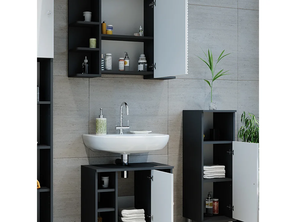 Meubles bain anthracite 60x32x54 fynn