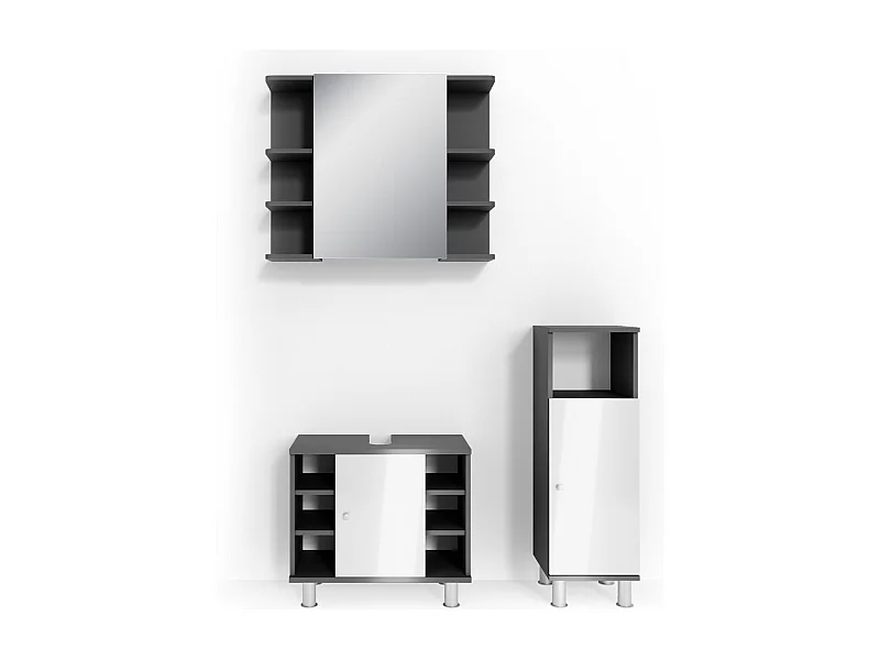 Badmöbel-Set anthrazit 60x32x54 fynn