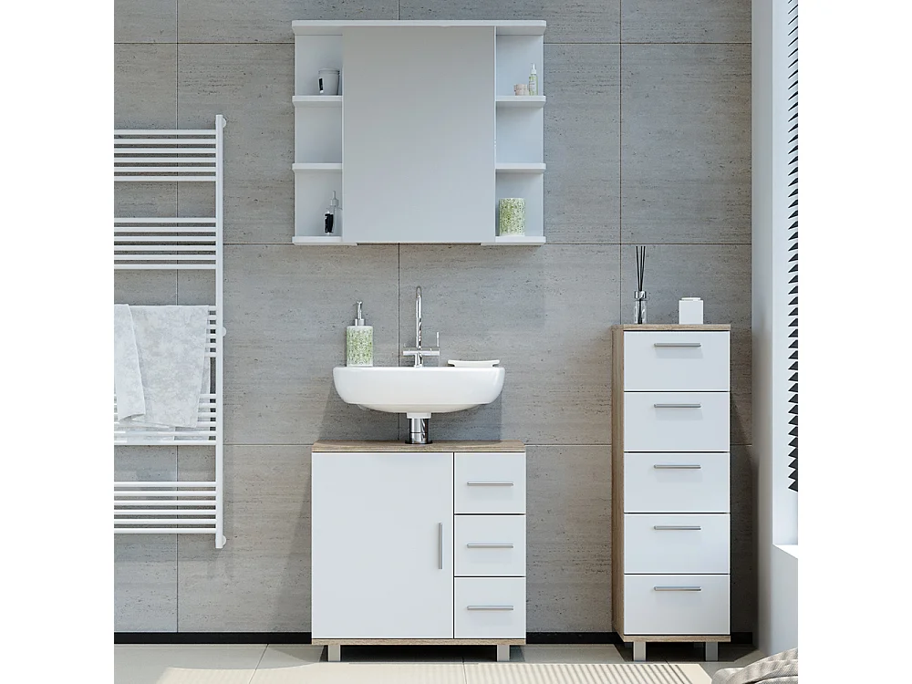 Badmöbel-Set sonoma 60x33x60.8 ilias