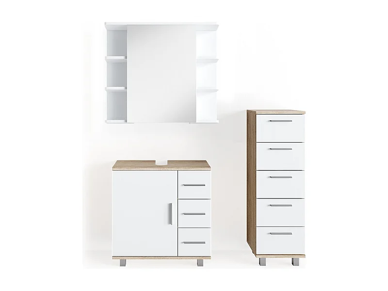Badmöbel-Set sonoma 60x33x60.8 ilias