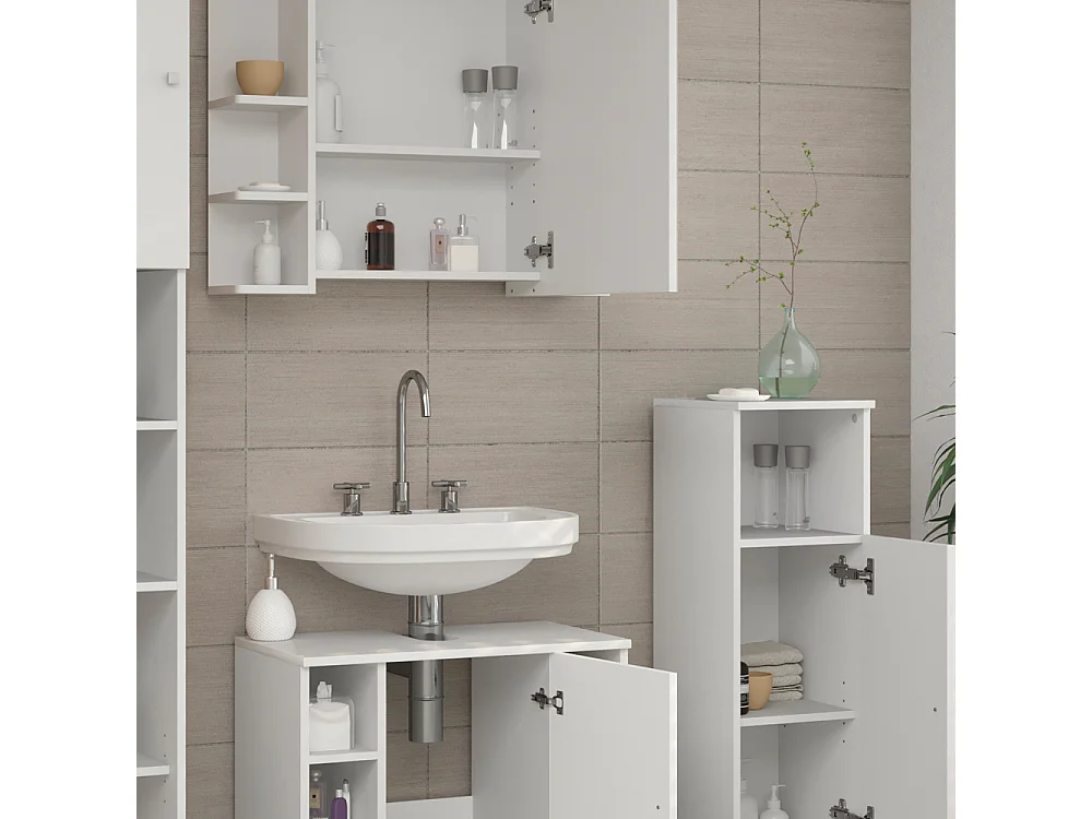 Badmöbel-Set weiß 60x32x54 fynn