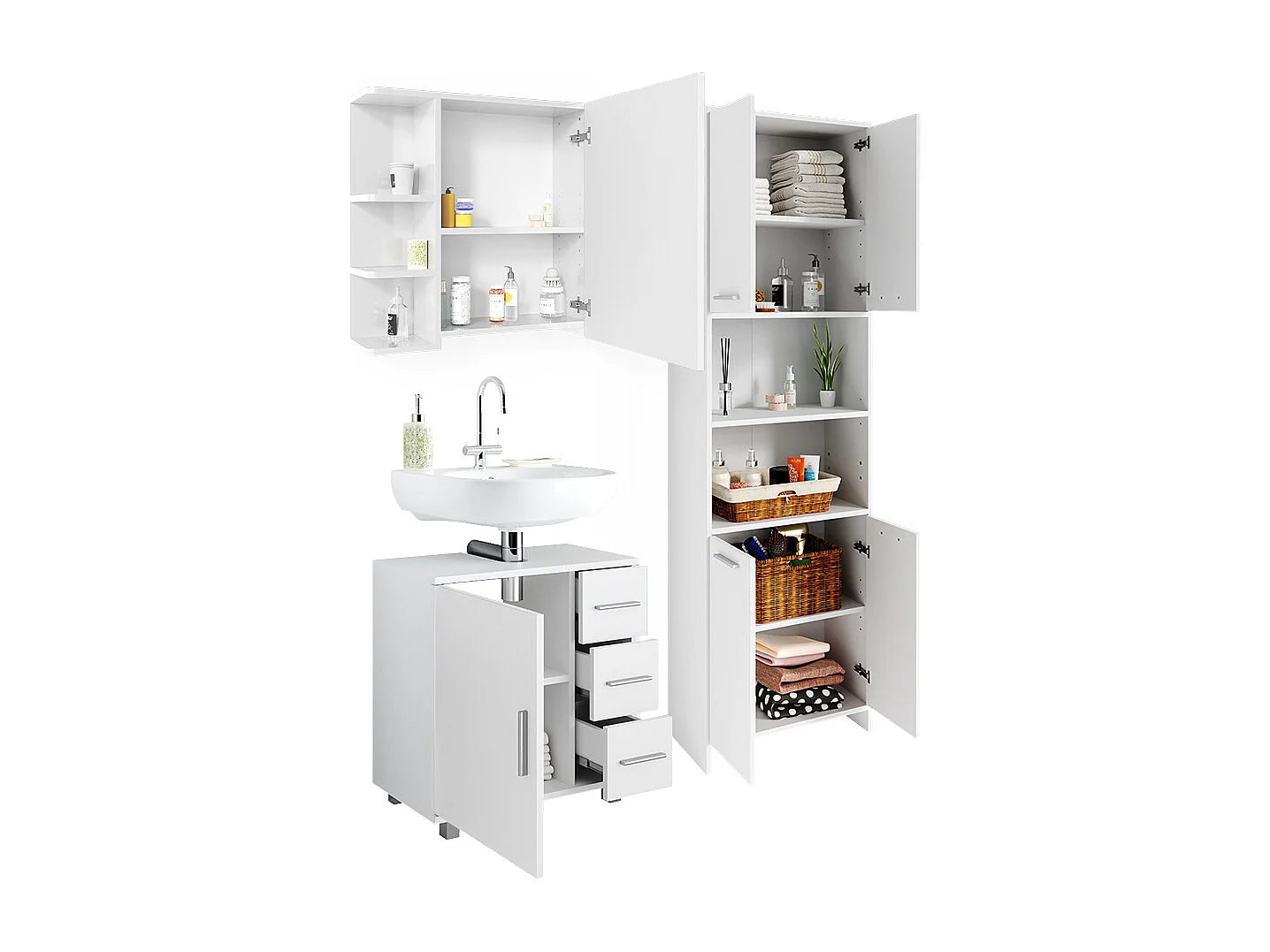 Set di mobili da bagno bianco 60x33x60 maris