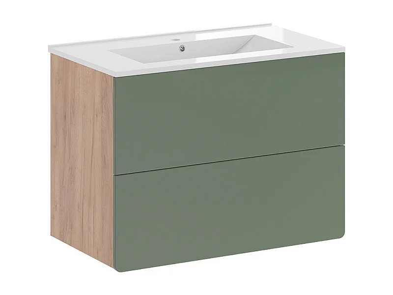 Set di mobili da bagno goldkraft rovere/verde 80x46x59.3 izan