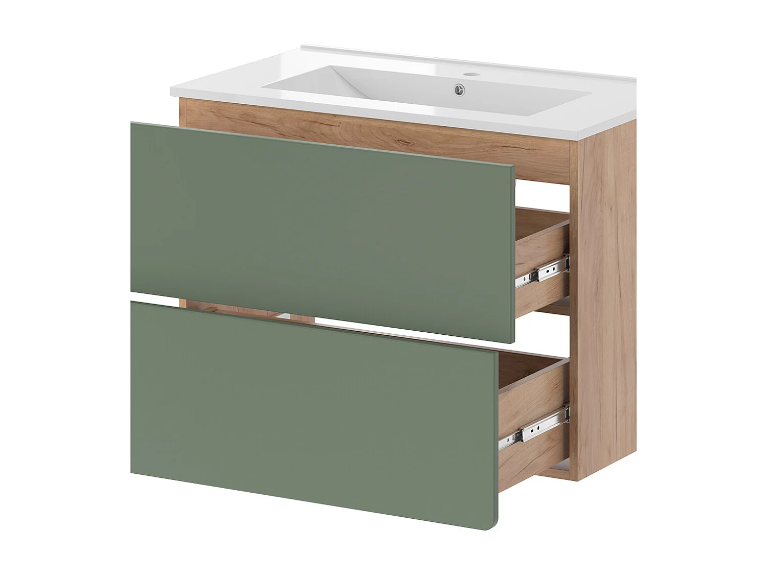 Set di mobili da bagno goldkraft rovere/verde 80x46x59.3 izan