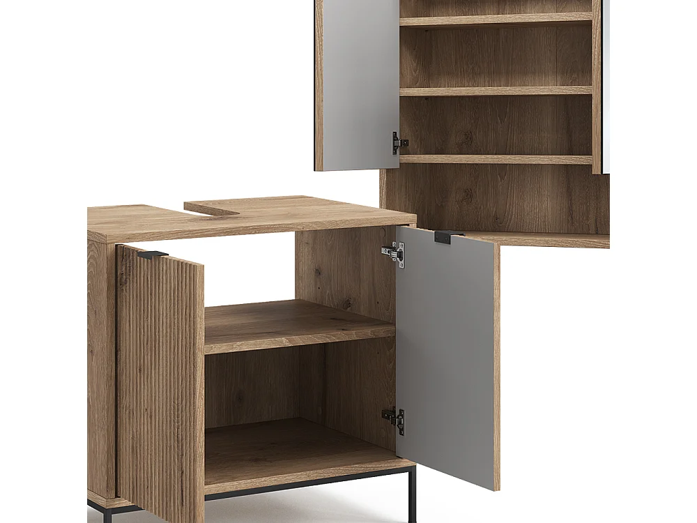 Meubles bain chêne viking 70x45x63 eliza