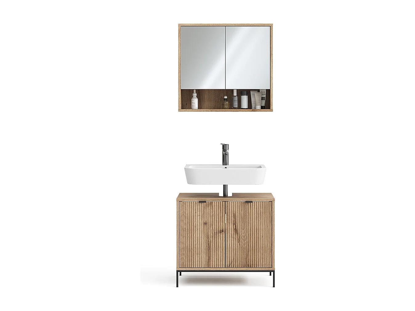 Meubles bain chêne viking 70x45x63 eliza