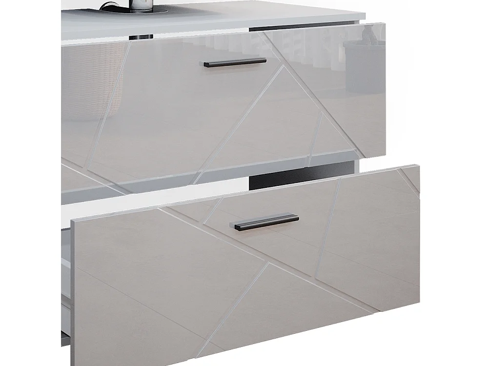 Conjunto de muebles de baño blanco alto brillo 80x41x58.6 irma