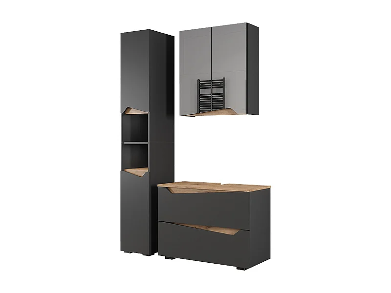 Badkamermeubelset antraciet 30x35x180 marelle