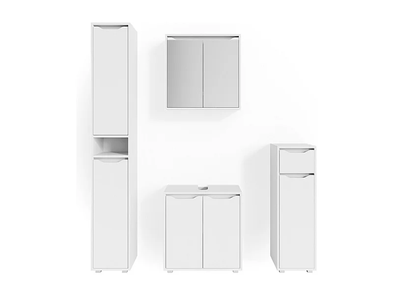 Set mobili bagno bianco 60x30x62 ruben