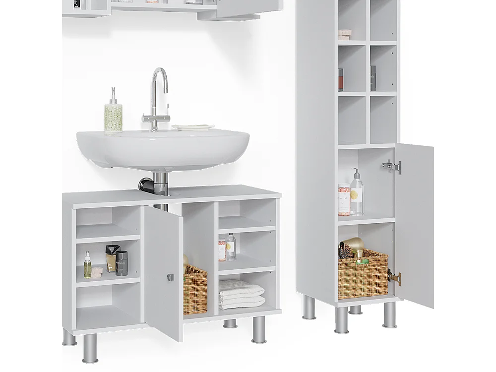 Set mobili bagno bianco 60x32x54 fynn