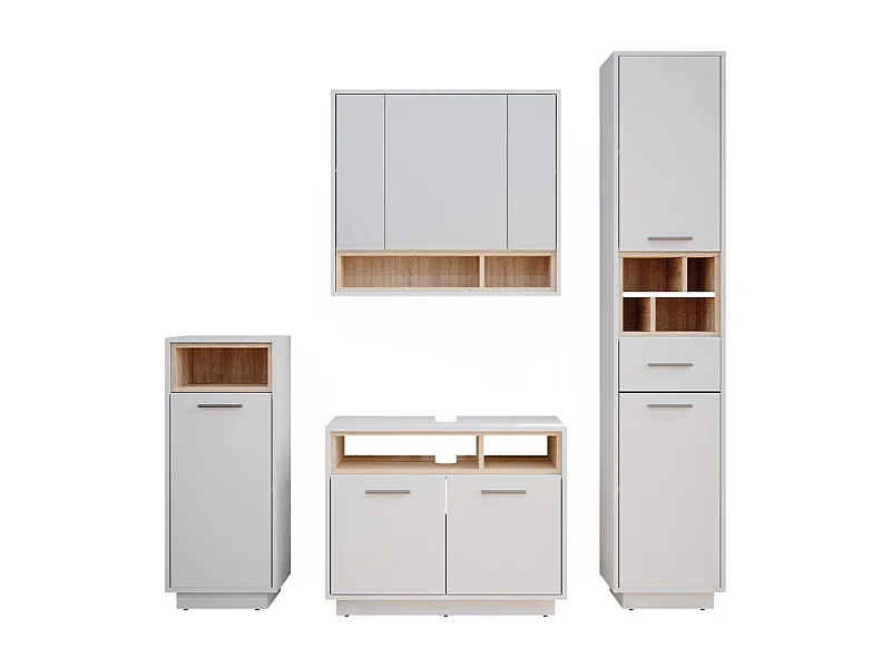 Conjunto de muebles de baño blanco 80x40x64 beatrice