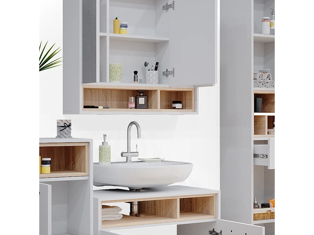 Conjunto de muebles de baño blanco 80x40x64 beatrice