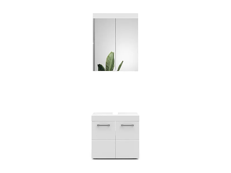 Set mobili bagno bianco 60x34x56 luna