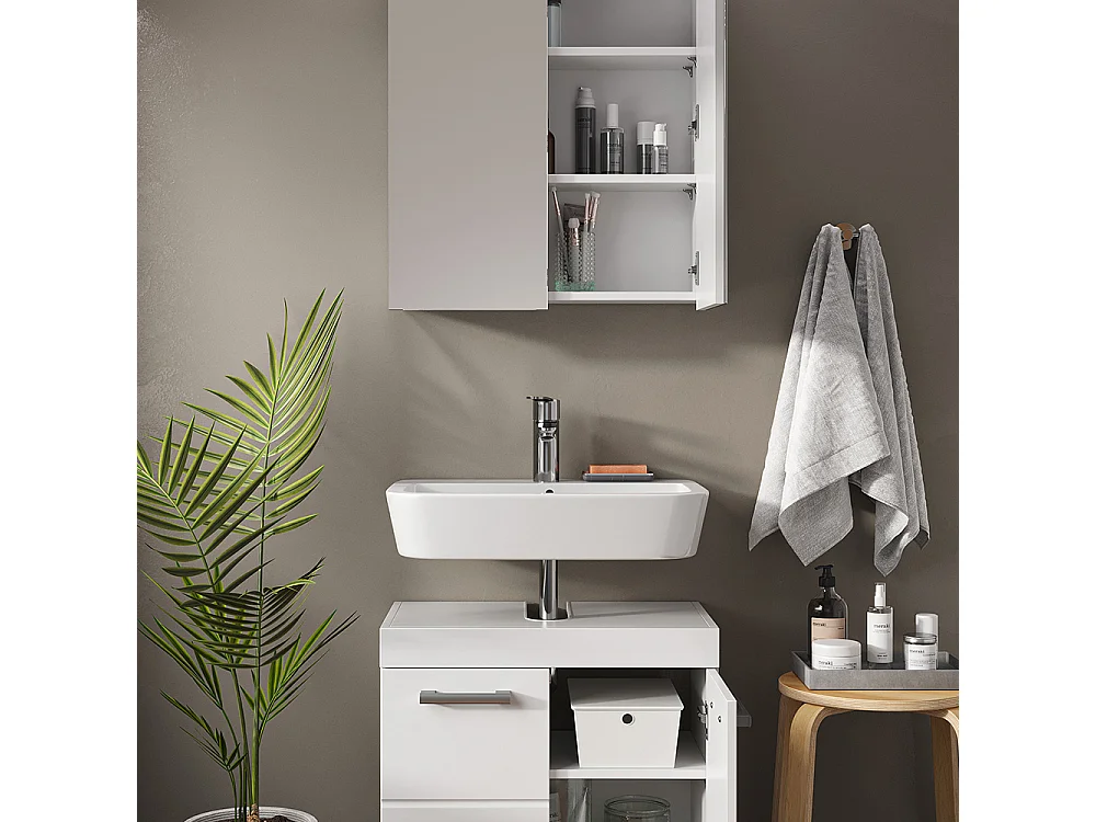 Set mobili bagno bianco 60x34x56 luna