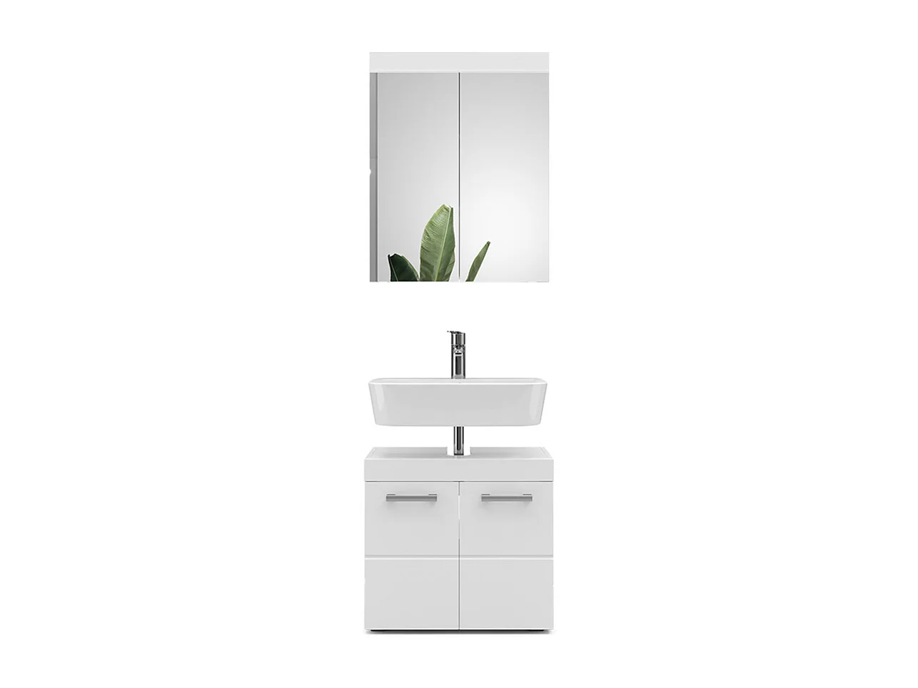 Set mobili bagno bianco 60x34x56 luna