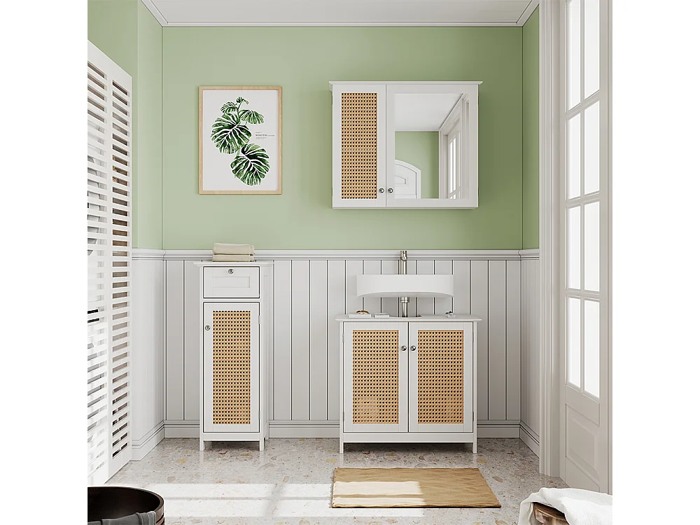 Meubles bain blanc 60x35x58 rosario