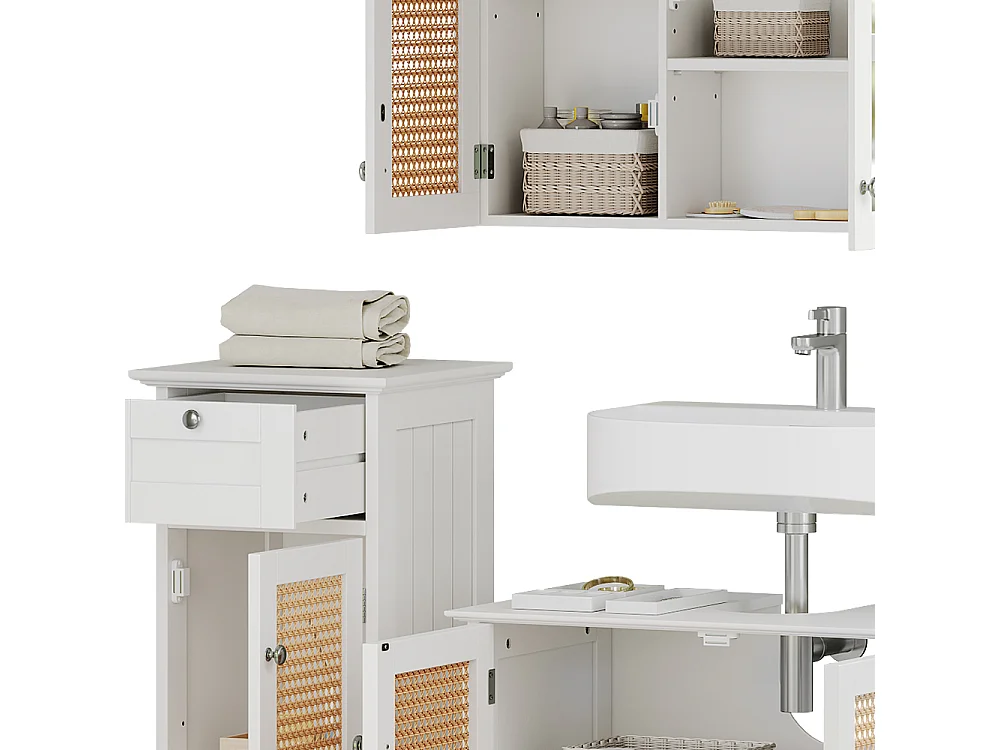 Meubles bain blanc 60x35x58 rosario