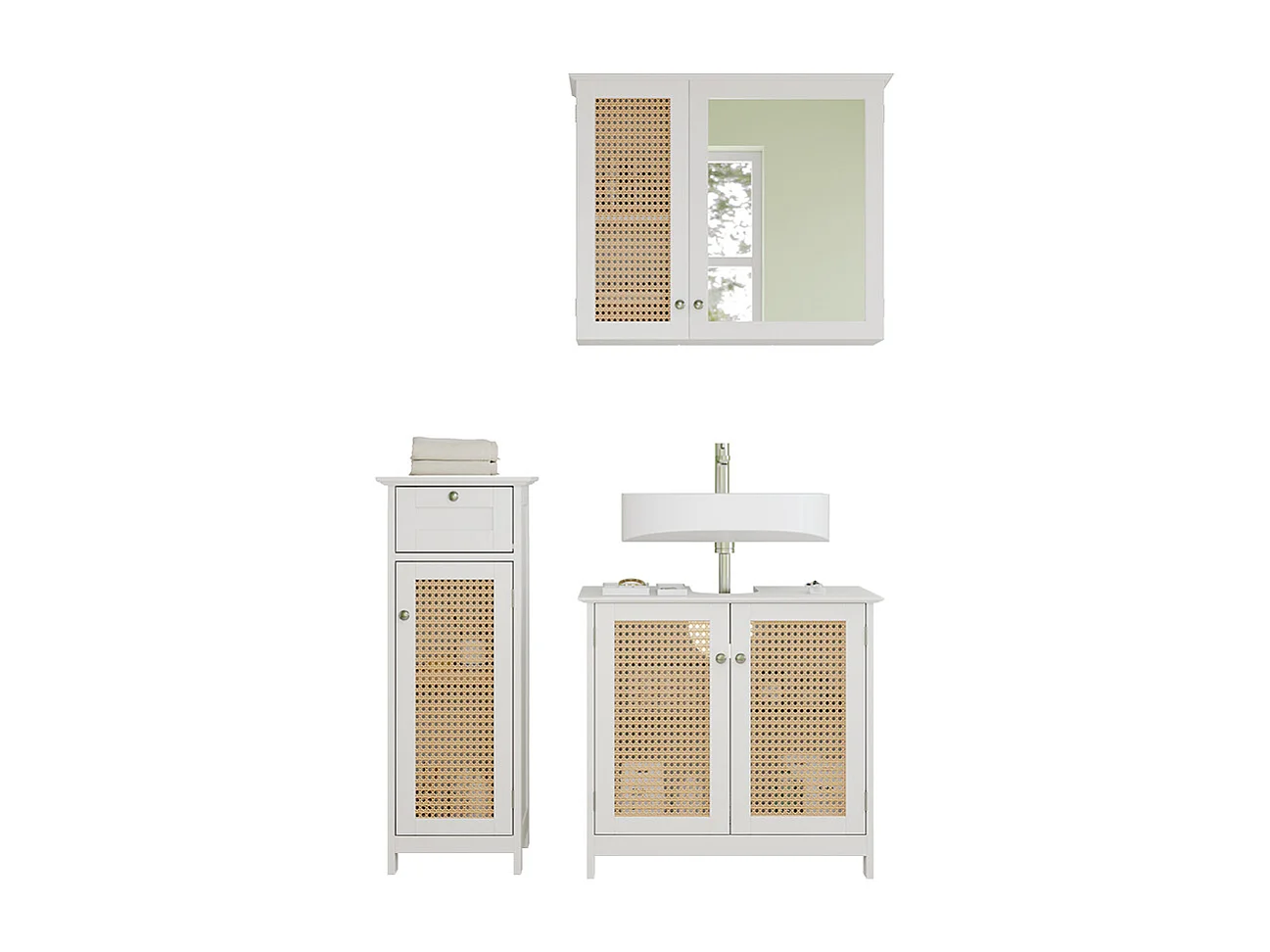 Meubles bain blanc 60x35x58 rosario