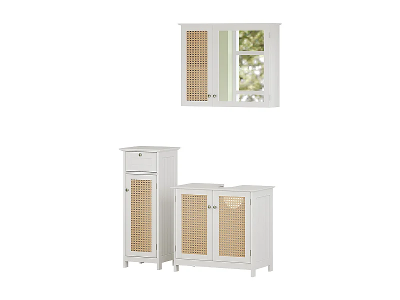 Badmöbel-Set weiß 60x35x58 rosario